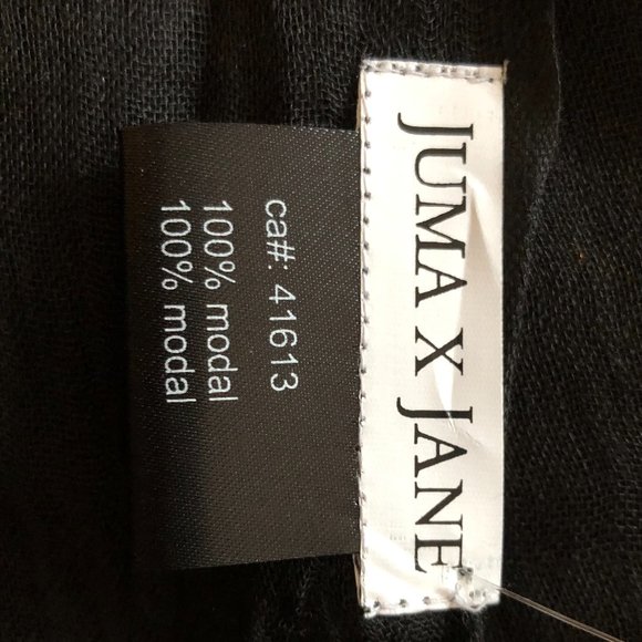 SCARF/STOLE, 100% MODAL, BLACK Colour - Picture 2 of 8